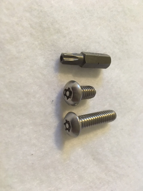 Anti Theft Torx Bolt for Harley Seat stainless steel GLOCKPLATES