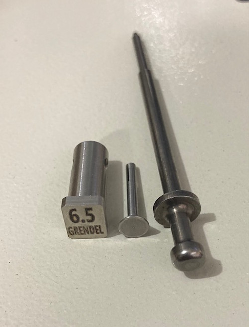 AR 15 CAM PIN STAINLESS ENGRAVED 6.5 GRENDEL WITH FIRING PIN UP FIRING PIN RETAINER