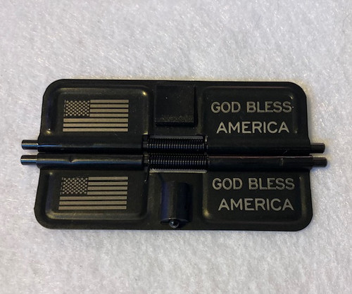 GOD BLESS AMERICA WITH FLAG  AR 15 DUST DOOR 