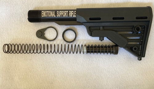 BLACK HAWK Mil-Spec Stock Assembly LASER ENGRAVE EMOTIONAL SUPPORT RIFLE BLACK HAWK Mil-Spec Stock Assembly LASER ENGRAVE EMOTIONAL SUPPORT RIFLE