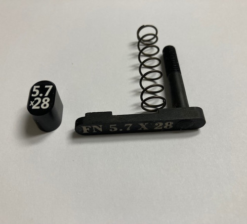 FN 5.7X28 AR 15 OEM STYLE EXTEND MAGAZINE BUTTON AND MATCHING MAG ARM