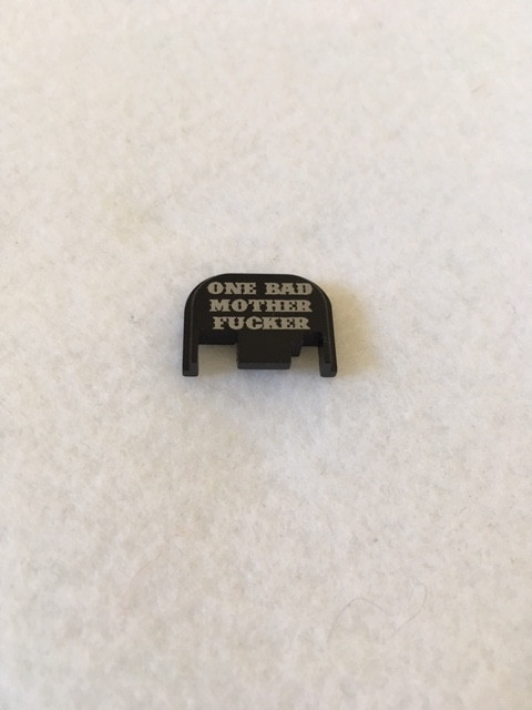 ONE BAD MOTHER FUCKER   Backplate to fit GEN 1-4