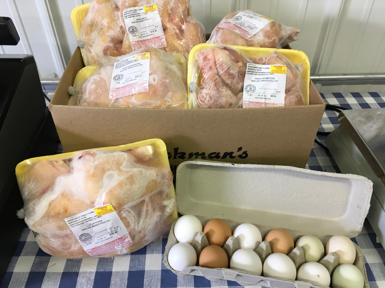 10 lb. Chicken Package (with eggs) - Hasselmann Family Farm