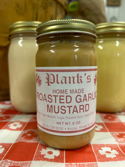 Plank's Home Made Roasted Garlic Mustard