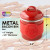 Metal Bacon Bin Grease Holder- Red