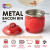 Metal Bacon Bin Grease Holder- Red