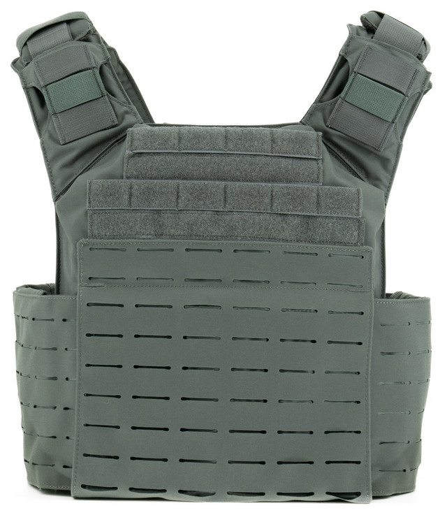 LA Police Gear Grey Atlas MOLLE Plate Carrier