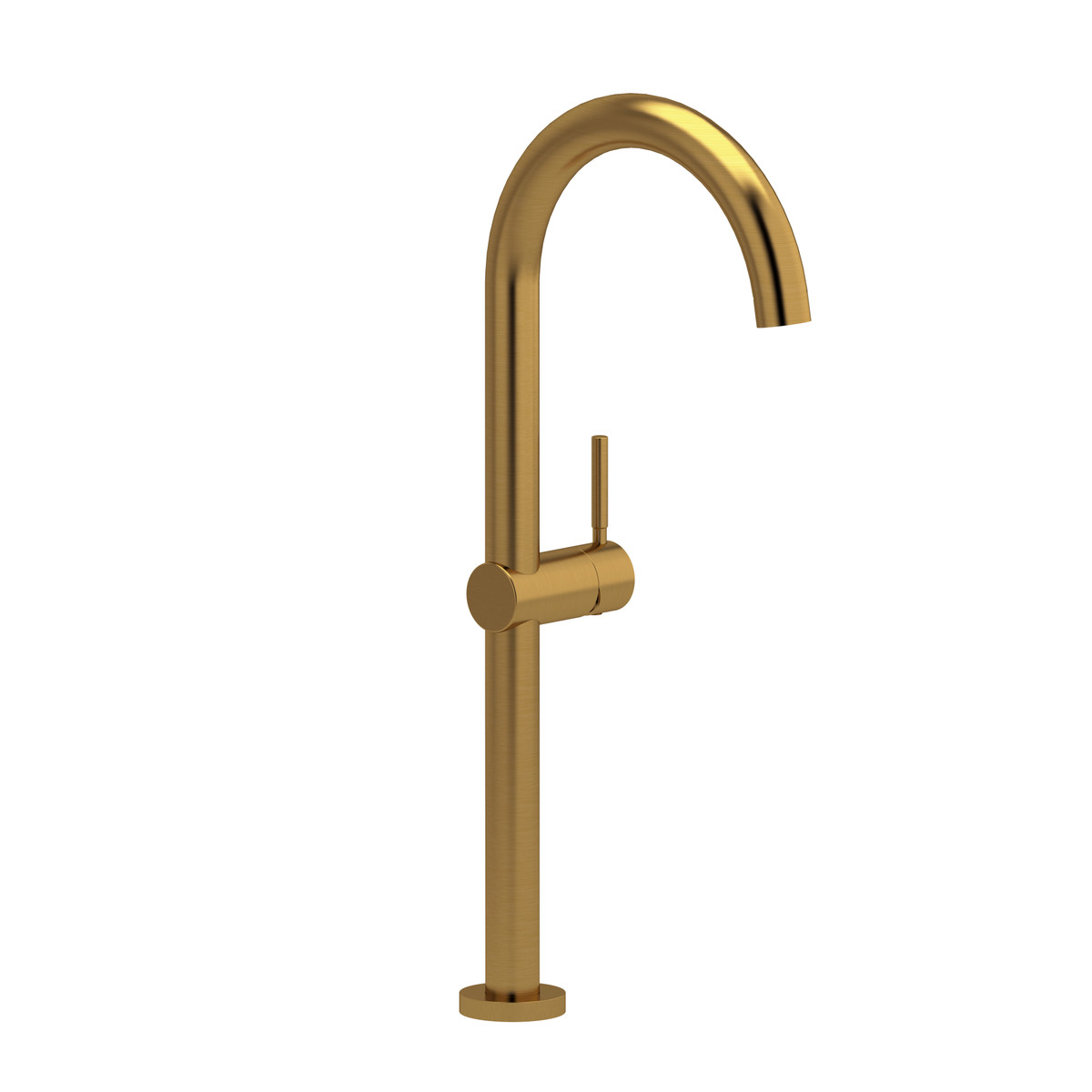 Riobel Riu Single Handle Tall Bathroom Faucet Brushed Gold Model