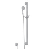 36 Inch Decorative Grab Bar Set with Single-Function Anti-Calcium Handshower Hose and Outlet - Polished Chrome | Model Number: 1272EAPC - Product Knockout