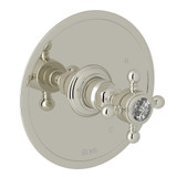 DISCONTINUED-Pressure Balance Trim without Diverter - Polished Nickel with Crystal Cross Handle | Model Number: A1410XCPN - Product Knockout