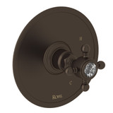 DISCONTINUED-Pressure Balance Trim without Diverter - Tuscan Brass with Crystal Cross Handle | Model Number: A1410XCTCB - Product Knockout