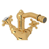 DISCONTINUED-Acqui Single Hole Two Handle Bidet Faucet - Italian Brass with Crystal Cross Handle | Model Number: A1434XCIB - Product Knockout