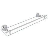 Wall Mount 24 Inch Glass Vanity Shelf - Polished Chrome | Model Number: A1480APC - Product Knockout