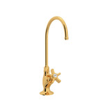 DISCONTINUED-San Julio C-Spout Filter Faucet - Italian Brass with Five Spoke Cross Handle | Model Number: A1635XIB-2 - Product Knockout