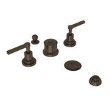 DISCONTINUED-Lombardia Five Hole Bidet Faucet - Tuscan Brass with Metal Lever Handle | Model Number: A2260LMTCB - Product Knockout