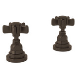 DISCONTINUED-San Giovanni Set of Hot and Cold 1/2 Inch Sidevalves - Tuscan Brass with Five Spoke Cross Handle | Model Number: A2311XTCB - Product Knockout