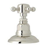 DISCONTINUED-Deck Mount 3-Port 2 Direction Diverter - Polished Nickel with Cross Handle | Model Number: A2716XMPN - Product Knockout