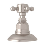 DISCONTINUED-Deck Mount 3-Port 2 Direction Diverter - Satin Nickel with Cross Handle | Model Number: A2716XMSTN - Product Knockout