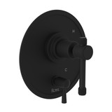 Campo Pressure Balance Trim with Diverter - Matte Black with Industrial Metal Lever Handle | Model Number: A3210NILMB - Product Knockout