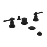 DISCONTINUED-Campo Five Hole Bidet Faucet - Matte Black with Industrial Metal Lever Handle | Model Number: A3360ILMB - Product Knockout