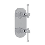 Campo 1/2 Inch Thermostatic and Diverter Control Trim - Satin Nickel with Industrial Metal Lever Handle | Model Number: A4464ILSTN - Product Knockout