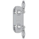 1/2 Inch Thermostatic and Diverter Control Trim - Polished Chrome with Crystal Metal Lever Handle | Model Number: A4964LCAPC - Product Knockout