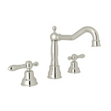 DISCONTINUED-Arcana Column Spout Widespread Bathroom Faucet - Polished Nickel with Metal Lever Handle | Model Number: AC107LM-PN-2 - Product Knockout