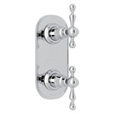 DISCONTINUED-Arcana 1/2 Inch Thermostatic and Diverter Control Trim - Polished Chrome with Ornate Metal Lever Handle | Model Number: AC390L-APC/TO - Product Knockout
