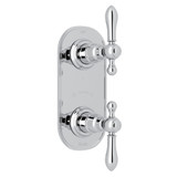 DISCONTINUED-Arcana 1/2 Inch Thermostatic and Diverter Control Trim - Polished Chrome with Metal Lever Handle | Model Number: AC390LM-APC/TO - Product Knockout