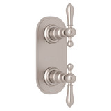 DISCONTINUED-Arcana 1/2 Inch Thermostatic and Diverter Control Trim - Satin Nickel with Metal Lever Handle | Model Number: AC390LM-STN/TO - Product Knockout