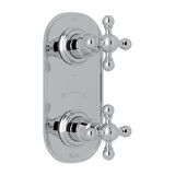 DISCONTINUED-Arcana 1/2 Inch Thermostatic and Diverter Control Trim - Polished Chrome with Cross Handle | Model Number: AC390X-APC/TO - Product Knockout
