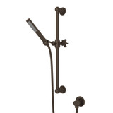 San Giovanni Single-Function Handshower Set - Tuscan Brass with Five Spoke Cross Handle | Model Number: AKIT8073XTCB - Product Knockout