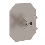 Bellia Pressure Balance Trim without Diverter - Satin Nickel with Cross Handle | Model Number: BE110X-STN - Product Knockout