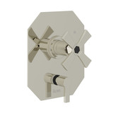 Bellia Pressure Balance Trim with Diverter - Polished Nickel with Cross Handle | Model Number: BE210NX-PN - Product Knockout