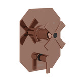 Bellia Pressure Balance Trim with Diverter - Rose Gold with Cross Handle | Model Number: BE210NX-RG - Product Knockout