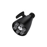 2 1/2 Inch Calliano Adjustable 6 Jet Showerhead - Matte Black | Model Number: BI00042MB - Product Knockout