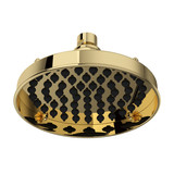 DISCONTINUED-6 Inch Retro Jet Single-Function Rain Showerhead - Unlacquered Brass | Model Number: BI00701ULB - Product Knockout