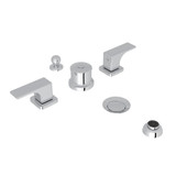 DISCONTINUED-Quartile Five Hole Bidet Faucet - Polished Chrome with Metal Lever Handle | Model Number: CU595L-APC - Product Knockout