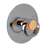 Eclissi Pressure Balance Trim without Diverter - Polished Chrome with Satin Gold Accent with Circular Handle | Model Number: EC10W1IWPCG - Product Knockout