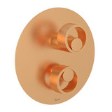 Eclissi Pressure Balance Trim with Diverter - Satin Gold with Circular Handle | Model Number: EC11W1IWSG - Product Knockout