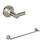 Lombardia Wall Mount 24 Inch Single Towel Bar - Polished Nickel | Model Number: LO1/24PN - Product Knockout