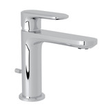 DISCONTINUED-Meda Single Hole Single Lever Bathroom Faucet - Polished Chrome with Metal Lever Handle | Model Number: LV51L-APC-2 - Product Knockout