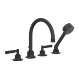 Graceline 4-Hole Deck Mount Tub Filler - Matte Black | Model Number: MB06D4LMMB - Product Knockout