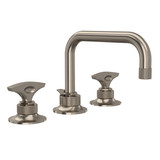 Graceline U-Spout Widespread Bathroom Faucet - Gun Metal with Metal Dial Handle | Model Number: MB2009DMGM-2 - Product Knockout