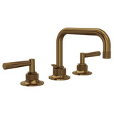 Graceline U-Spout Widespread Bathroom Faucet - French Brass with Metal Lever Handle | Model Number: MB2009LMFB-2 - Product Knockout