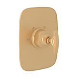DISCONTINUED-Graceline Thermostatic Trim Plate without Volume Control - Satin Brass with Metal Dial Handle | Model Number: MB2040NDMSTB - Product Knockout