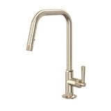 Graceline Pull-Down Kitchen Faucet with U-Spout - Satin Nickel | Model Number: MB7956LMSTN - Product Knockout