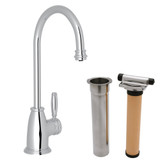 Gotham C-Spout Filter Faucet - Polished Chrome with Metal Lever Handle | Model Number: MBKIT7917LMAPC-2 - Product Knockout