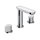Miscelo Widespread Bathroom Faucet - Polished Chrome Spout with Bianco Insert with Lever Handle with Insert | Model Number: MI09D3BLAPC - Product Knockout