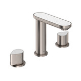 Miscelo Widespread Bathroom Faucet - Satin Nickel Spout with Bianco Insert with Lever Handle with Insert | Model Number: MI09D3BLSTN - Product Knockout